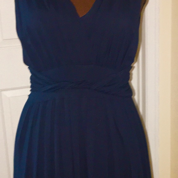 NWTS***DKNY / Navy Blue Grecian Dress / Size M - Picture 3 of 8